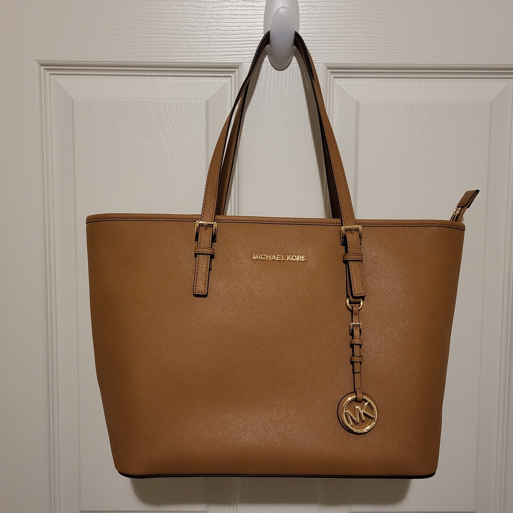 On SALE Michael Kors Tan Tote with Gold Details